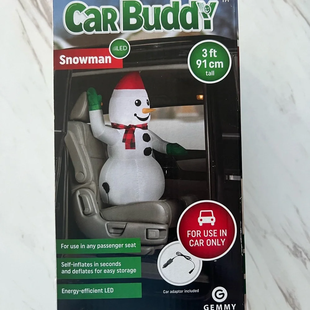 Gemmy AIRBLOWN CARBUDDY SNOWMAN 36